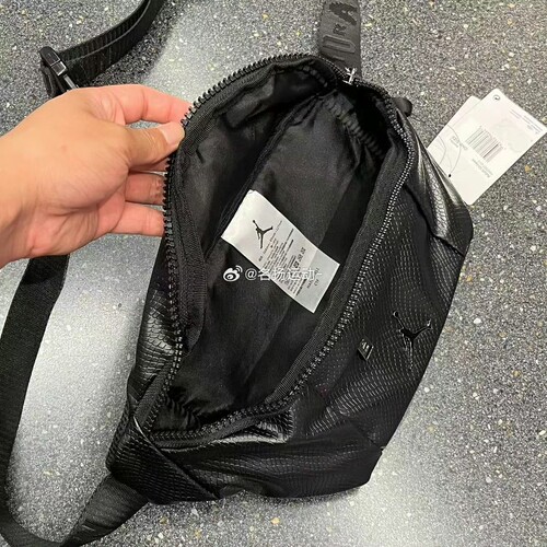 Nike/耐克AIR JORDAN AJ皮革PU休闲斜挎包胸包腰包男女HA5507-011 - 图2