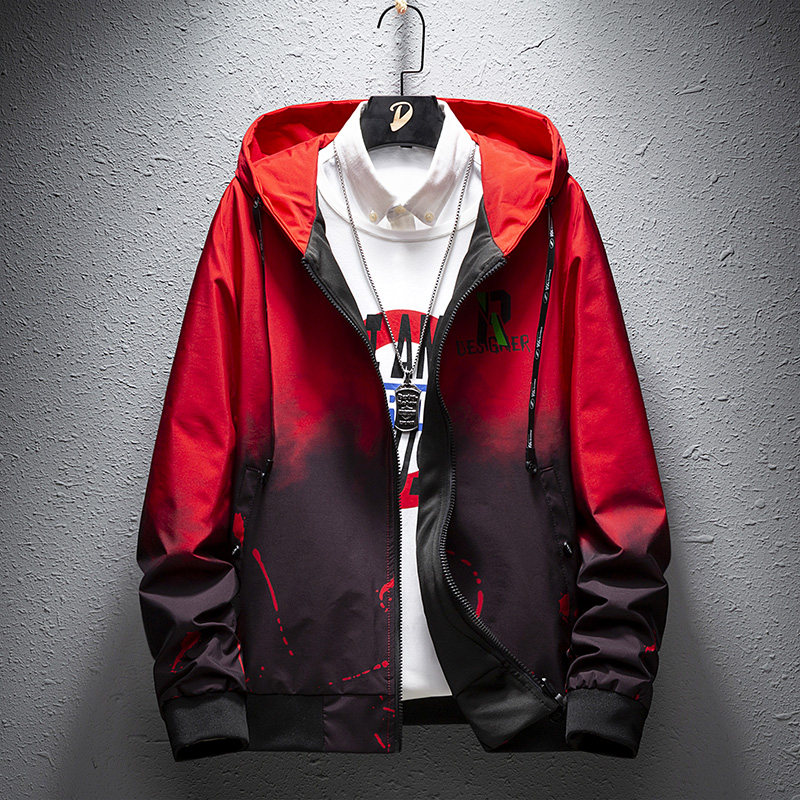 20春秋新款男士青少年渐变色潮夹克 pasok夹克