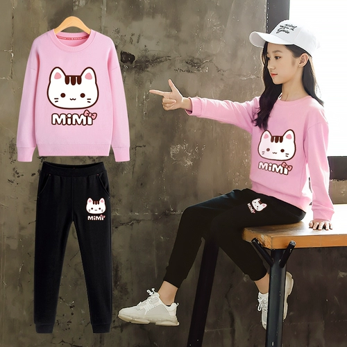 Весенний осенний спортивный костюм, коллекция 2022, в западном стиле, популярно в интернете, детская одежда, подходит для подростков