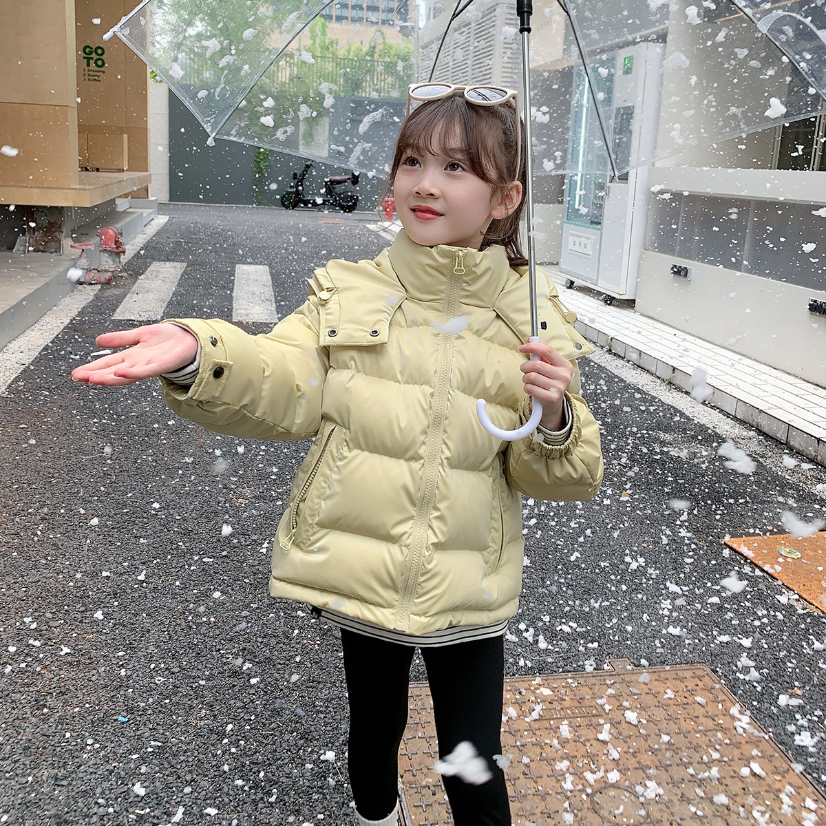 鱼儿妈 女童免洗羽绒服2025冬装新款儿童外套90面包服,淘宝优惠券,粉丝福利购,淘宝优惠卷