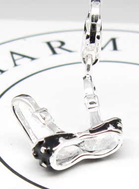 黑色比基尼上装吊坠-托马斯萨博龙虾扣挂坠镀银饰品 Bikini charm