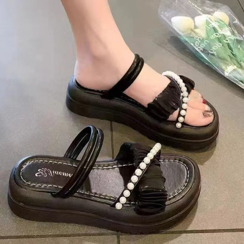 时尚百搭凉拖鞋两穿二合一凉鞋仙女风新款夏季外穿网红珍珠沙滩鞋,淘宝优惠券,粉丝福利购,淘宝优惠卷