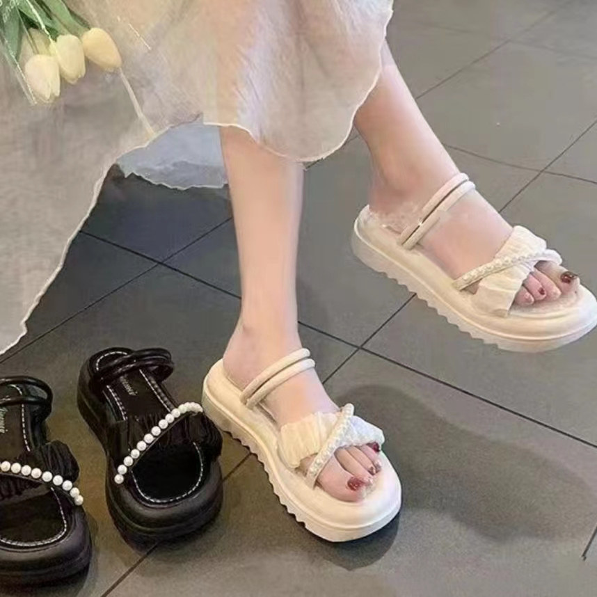 时尚百搭凉拖鞋两穿二合一凉鞋仙女风新款夏季外穿网红珍珠沙滩鞋,淘宝优惠券,粉丝福利购,淘宝优惠卷