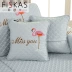 Bắc Âu INS Flamingo Sofa Sofa Mat Bốn Mùa Phổ Vải Skid Bao Khăn Khăn thêu - Ghế đệm / đệm Sofa
