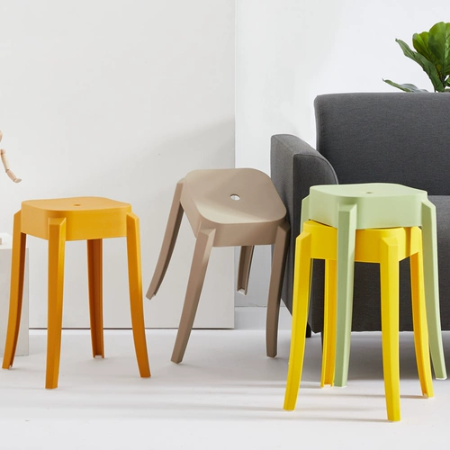 Северный пластиковый табурет сгущенный дом минималистский гостиный обеденный стол