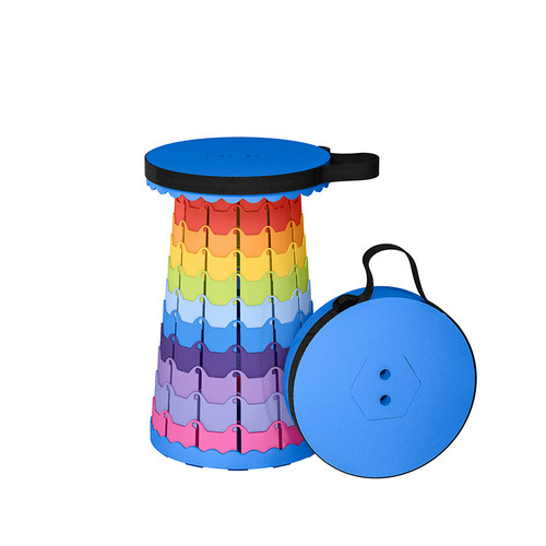 户外折叠凳便携旅行可调节凳子网红伸收缩火车高铁马扎钓鱼塑料凳 - 图3