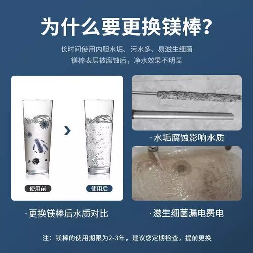 适用史密斯电热水器镁棒抗腐除垢棒40/50/60/80升阳极棒碳棒排污 - 图1