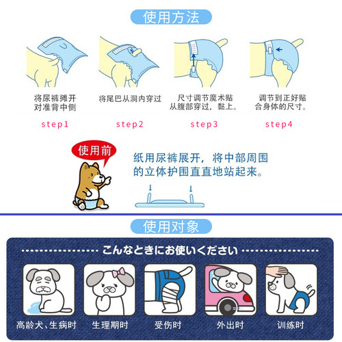 多格漫宠物纸尿裤母狗经期裤生理裤卫生巾姨妈巾安全裤公狗礼貌裤 - 图1