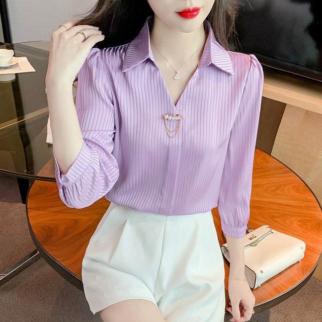 ເສື້ອຢືດ chiffon ສູງແຂນສາມສ່ວນຂອງແມ່ຍິງ