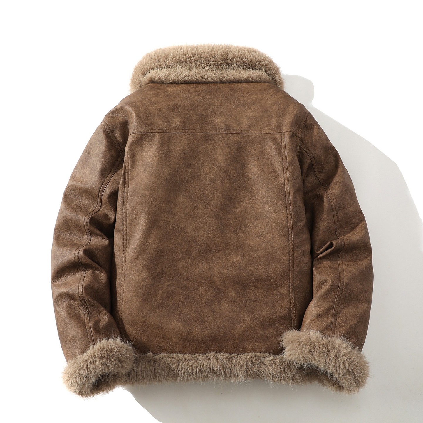 皮毛一体男士冬季大码加绒加厚皮衣短款机车服夹克男装羊羔毛外套,淘宝优惠券,粉丝福利购,淘宝优惠卷