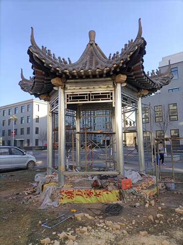仿古配件五脊六兽屋顶装饰脊正吻翘脚中式凉亭宝顶瓦滴水六角亭 - 图2
