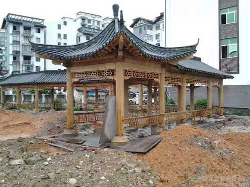 仿古配件五脊六兽屋顶装饰脊正吻翘脚中式凉亭宝顶瓦滴水六角亭 - 图3
