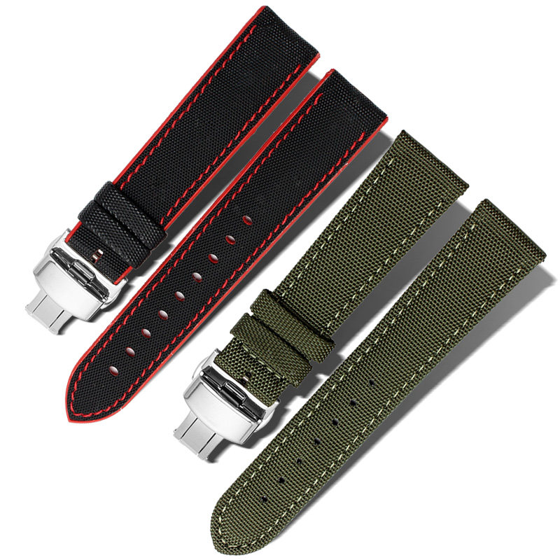 尼龙帆布表链卡西欧万国精工手表带 nexuiz力热配件