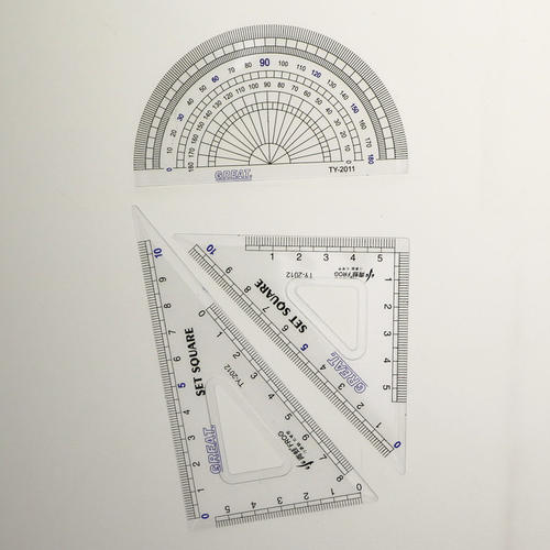 小青蛙  三角尺 量角器  学生用定规三角板 学生用品 - 图1