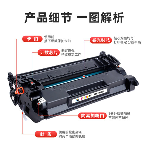 适用惠普M402dn硒鼓 CF226A M426fdw M402n 26A墨盒佳能LBP214dw 215x 211dn 213dn MF423 426dw CRG052粉盒 - 图2