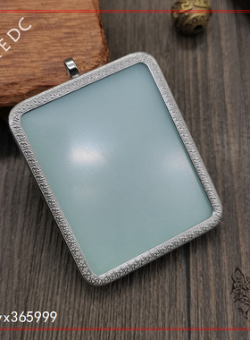 防水款钛钢宽边唐卡盒不掉色嘎乌外壳藏传文化护身符盒子吊坠4X5