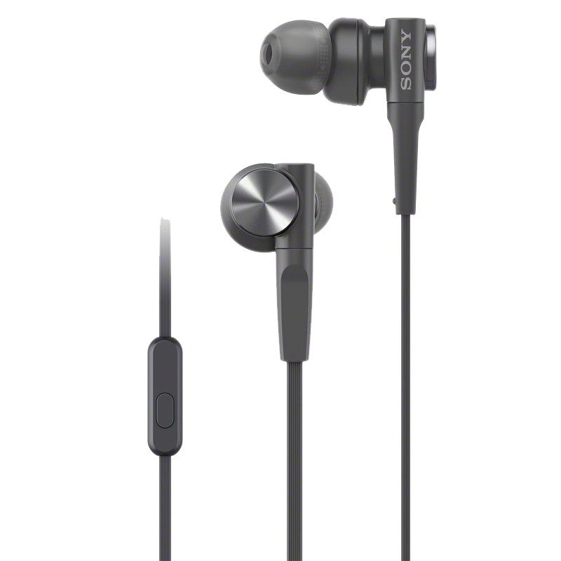 Sony/索尼 MDR-XB55AP 入耳式有线耳机高音质带麦克风线控立体声