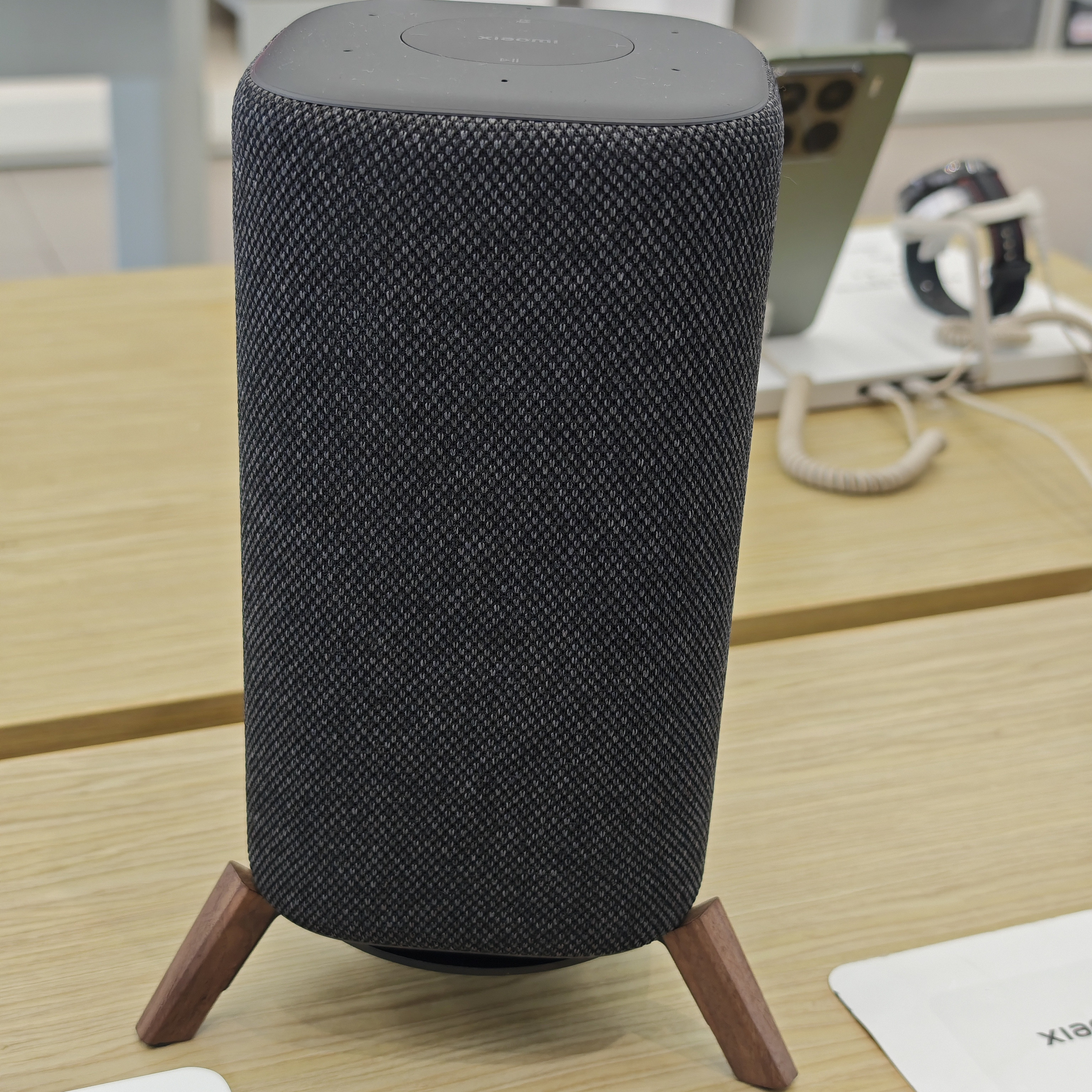 小米音响Pro支架超级小爱音响支架音箱配件进口实木底座桌面款 - 图0