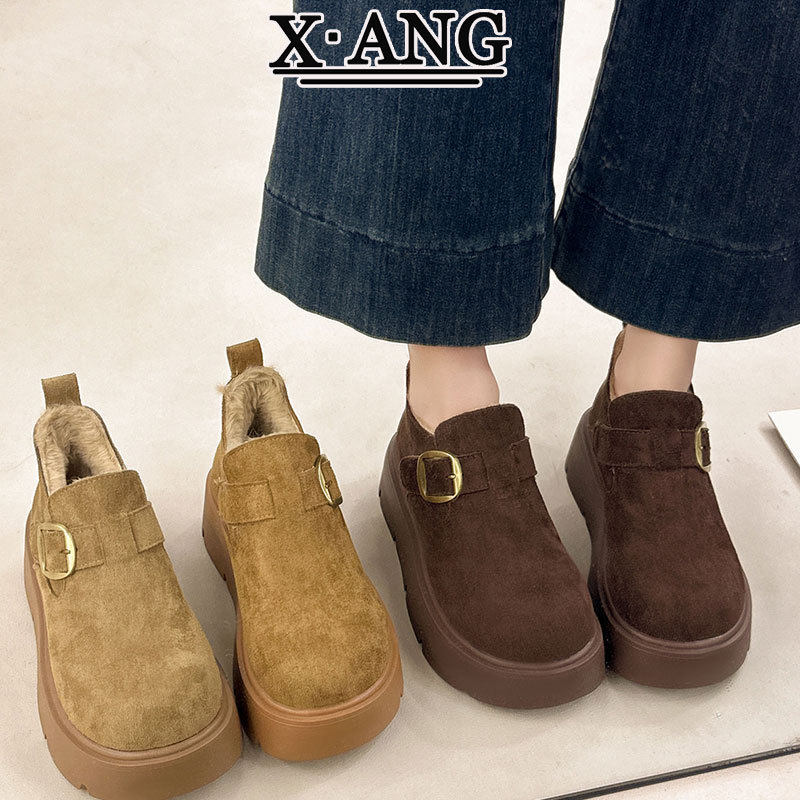 牛皮版全包勃肯鞋子女鞋加绒加厚保暖大棉鞋乐福鞋厚底羊毛雪地靴,淘宝优惠券,粉丝福利购,淘宝优惠卷