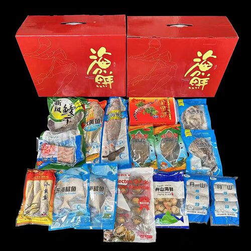 舟山海鲜大礼包年夜饭礼盒装新鲜冷冻蟹水产年货拜年送礼装2888型 - 图1