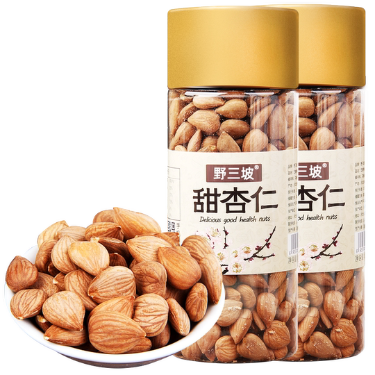 野三坡_500g杏仁无壳生熟甜南承德杏仁烘培坚果零食原味杏仁特产
