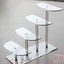 Acrylic Transparent Multilayer Glasses Handstand Show Shelf Cosmetics Small Merchandise Display Shelf Crown Bracelet Display