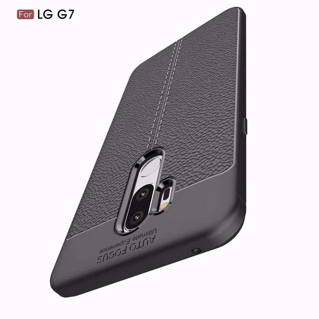 LG G7手机壳G7 ThinQ保护套lg g7软壳荔枝皮纹防摔硅胶套全包男女