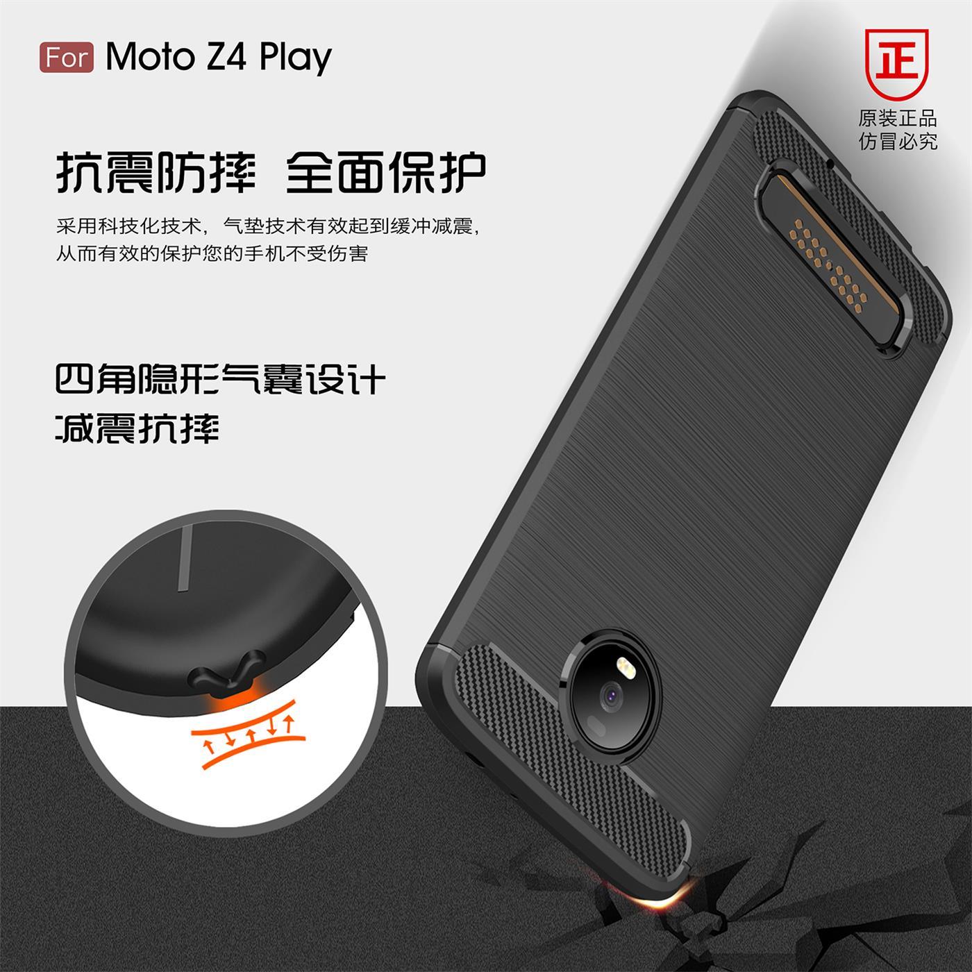 MOTOZ4Play手机壳碳纤维摩托罗拉Z4play硅胶保护套moto全包边透气 - 图2