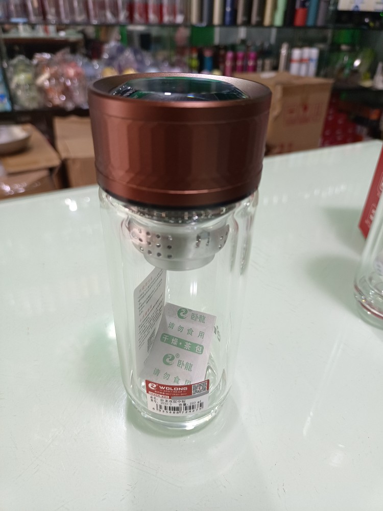 卧龙2533双层玻璃杯小号220ml中号280ml