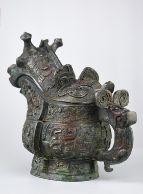 仿古青铜器兽觥折觥铜工艺品