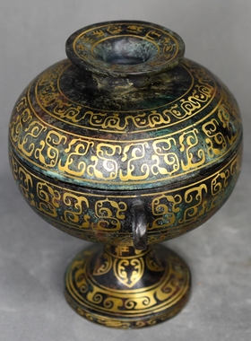 御如意黄铜摆件仿古厅纯手工贴花