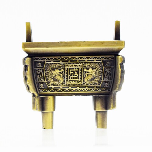 仿古青铜器摆件盛鼎迷你小香炉线香炉香插家居装饰工艺品龙鼎薰炉 - 图3