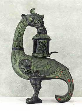 汉代鸟型灯青铜器仿古风长信宫灯