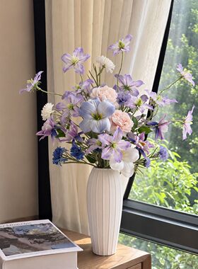 云芜花束清新仿真花束摆台家居装饰点缀客厅阳台治愈氛围感十足