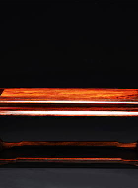 贡匠老挝长方形明式红木加高摆件