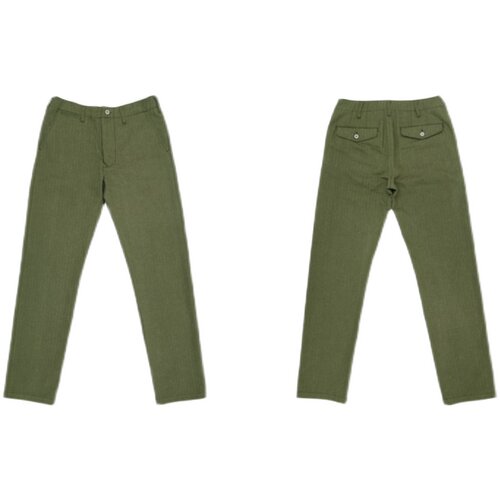C.D.P. 赤耳麻棉人字纹军官裤 OFFICER'S CHINO - 图3