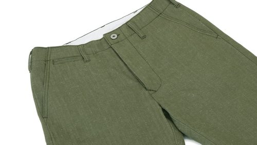 C.D.P. 赤耳麻棉人字纹军官裤 OFFICER'S CHINO - 图0