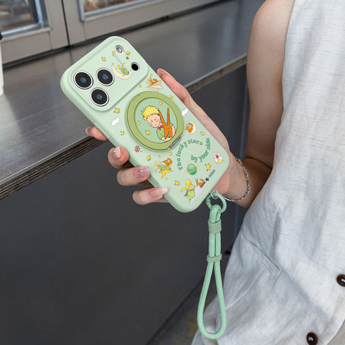 小王子星空适用iPhone17Promax手机壳新款苹果16Pro磁吸带支架套Bo3液态硅胶支点ip15高级感13pm全包好看可爱 - 图2