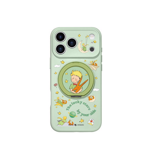 小王子星空适用iPhone17Promax手机壳新款苹果16Pro磁吸带支架套Bo3液态硅胶支点ip15高级感13pm全包好看可爱 - 图0
