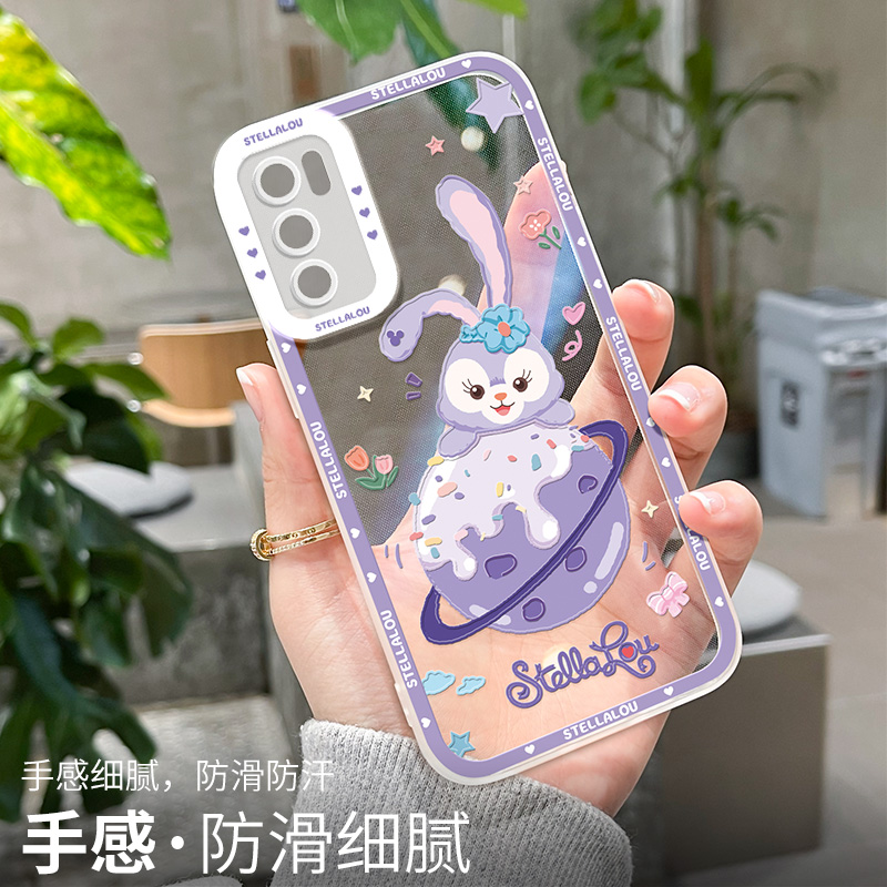 星球兔子opporeno6手机壳女款reno7pro新款透明硅胶超薄reno5可爱镜头全包reno4se软个性创意网红防摔保护套 - 图2