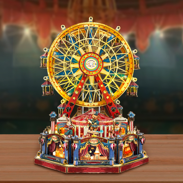 世纪摩天轮3D立体拼装模型创意玩具立体拼图积木手工礼物装饰摆件 - 图2