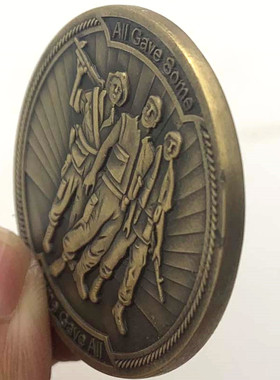 越南狙击手青古铜陆战队硬币把玩