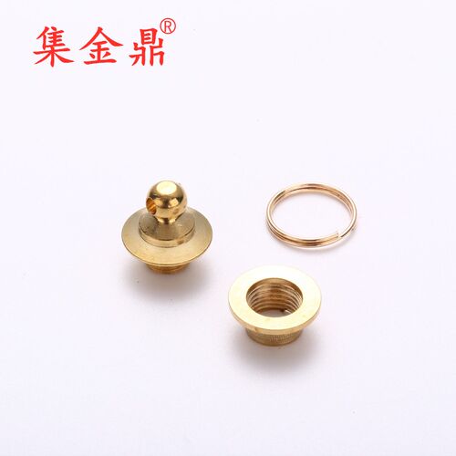 小葫芦嘴铜盖 镶口 文玩葫芦饰品 挂绳 金属圈  日月菩提吊坠铜头 - 图3
