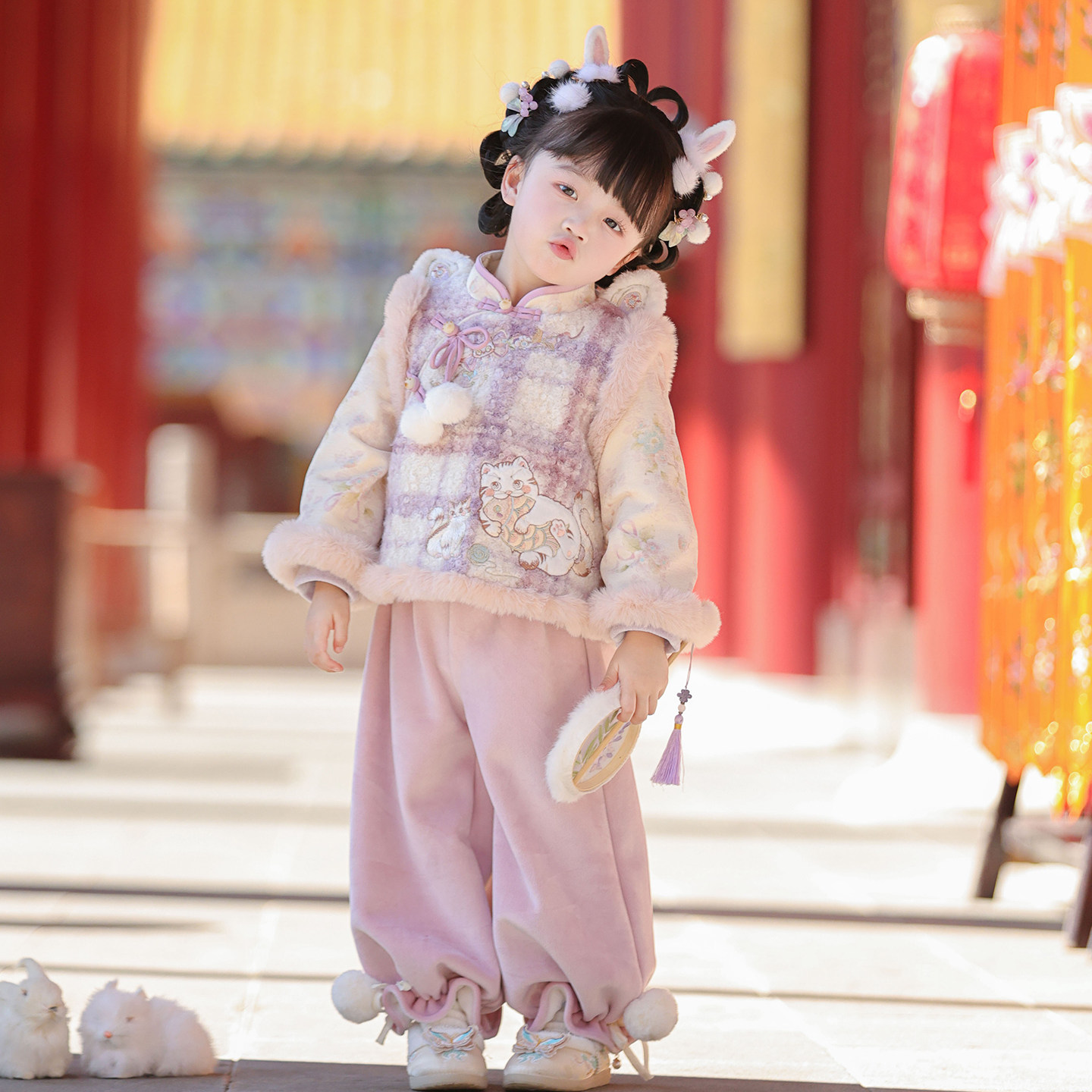 女童汉服2026冬款小女孩国风新中式裤子套装两件套儿童仙气拜年服,淘宝优惠券,粉丝福利购,淘宝优惠卷