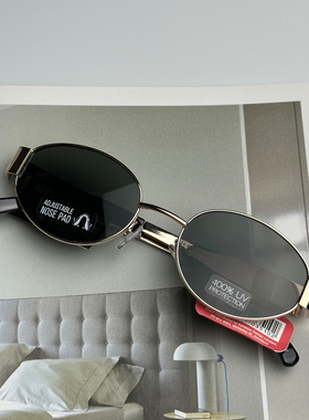 2025新款凯旋门太阳镜复古老钱风防晒女椭圆形墨镜防紫外线凹造型