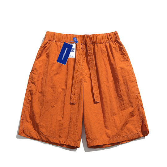 Trendy brand thin ice silk quick-drying shorts for men and women