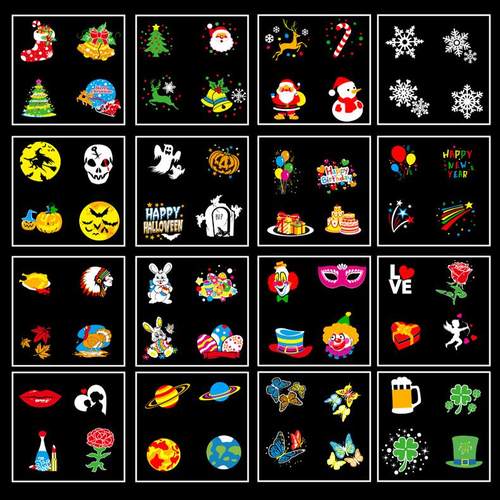 户外雪花投影灯圣诞节庭院节日氛围灯可换卡多图案草坪气氛装饰灯 - 图0