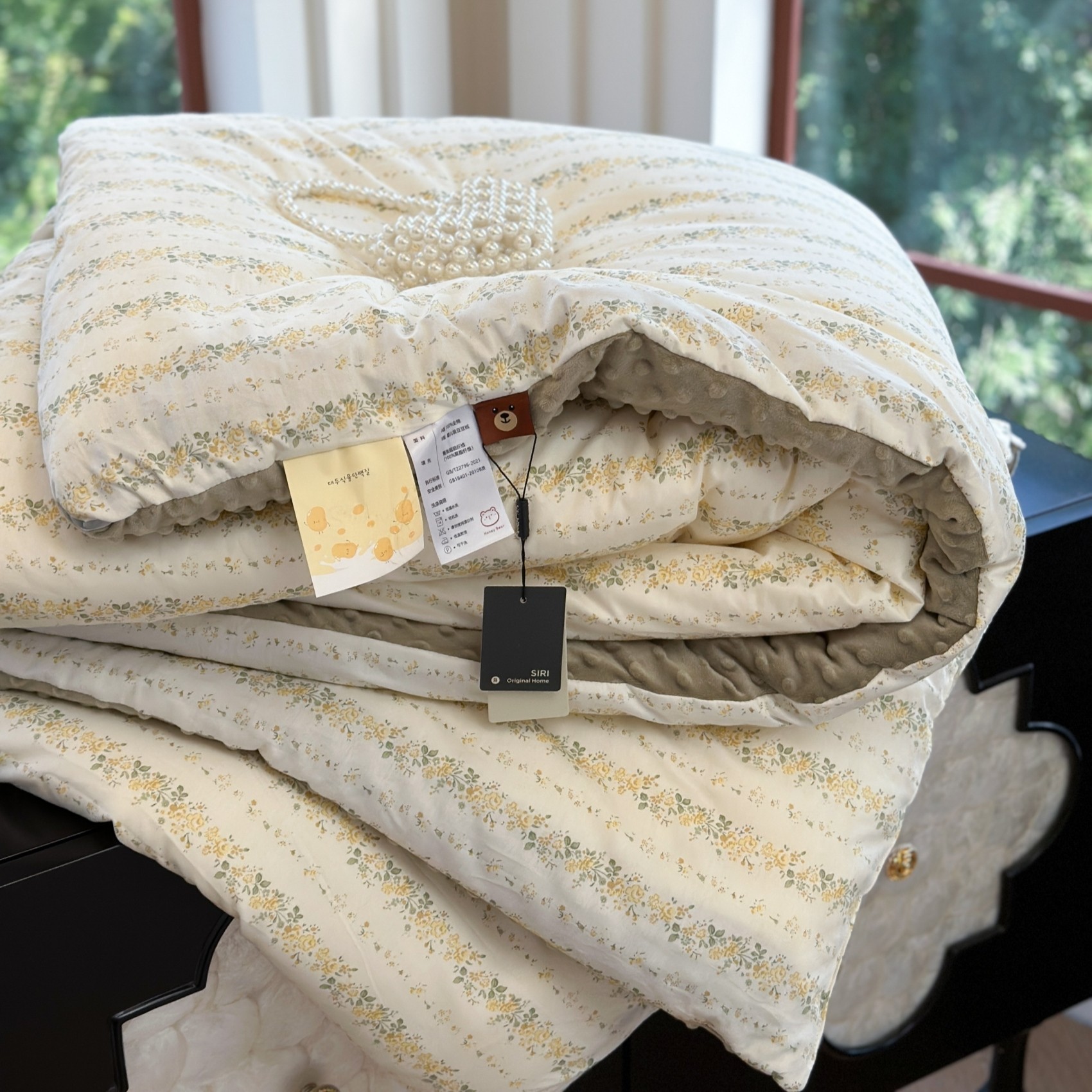 韩国全棉豆豆被子可机洗小碎花纯棉春秋被加厚保暖冬被暖气房被子,淘宝优惠券,粉丝福利购,淘宝优惠卷