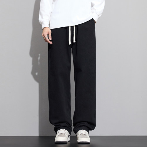 【裤长110-115cm】加绒秋冬190高个子加长牛仔裤男宽松直筒青少年 - 图0