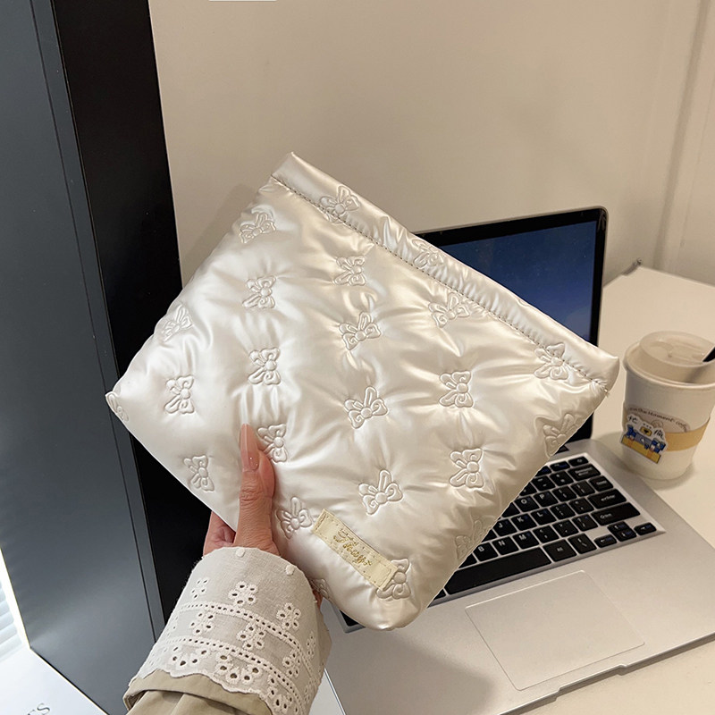 韩系绗缝pu蝴蝶手拿包大容量化妆包护肤品零钱包内胆多功能收纳袋,淘宝优惠券,粉丝福利购,淘宝优惠卷